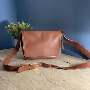 Vintage Coach Bistro Bag In Saddle Brown Leather